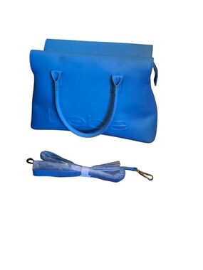 bebe Blue Logo Tote Bag - Sleek Everyday Crossbody Handbag